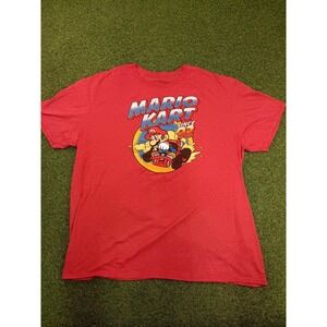 Mario Kart T‎ Shirt Mens 2X Red Graphic Print Cotton Since 92 Retro Short Sleeve